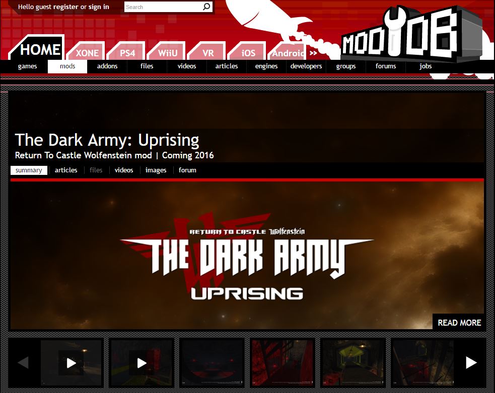 The Dark Army: Uprising - Return To Castle Wolfenstein