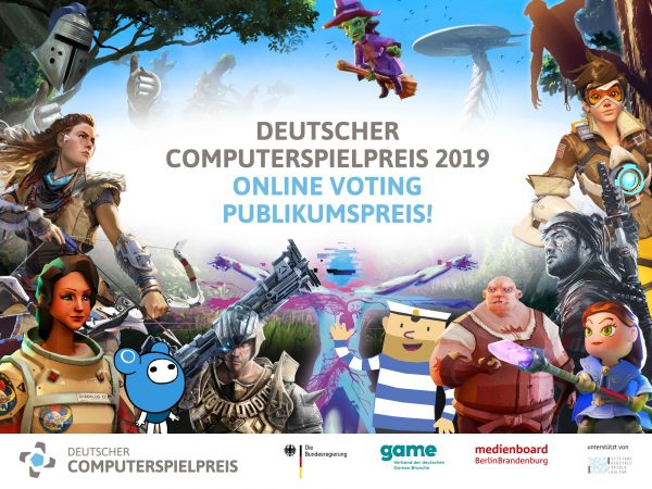 Macht mit beim Publikumsvoting des Deutschen Computerspielpreises 2019 und gewinnt tolle Preise!