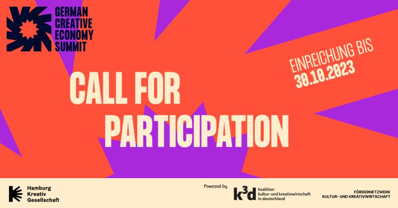 German Creative Economy Summit: Call for Participation, Einreichungen bis 30.10.2023